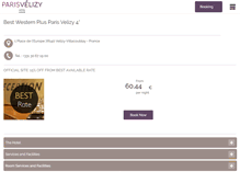 Tablet Screenshot of bestwestern-paris-velizy.com